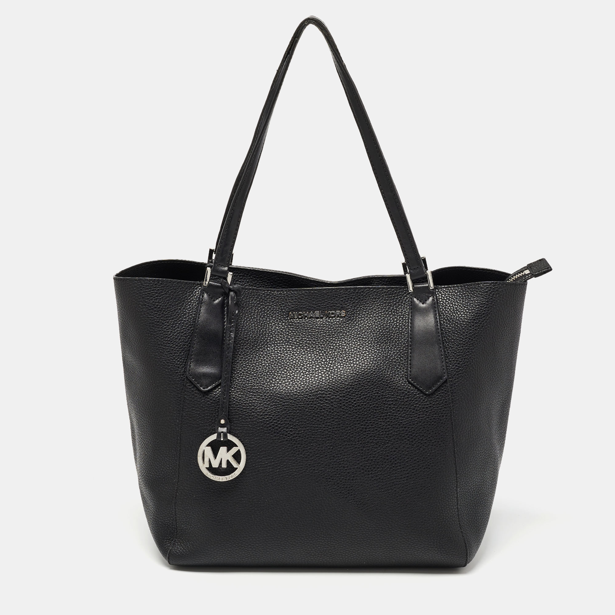 Michael Kors Black Grain Leather Kimberly Tote